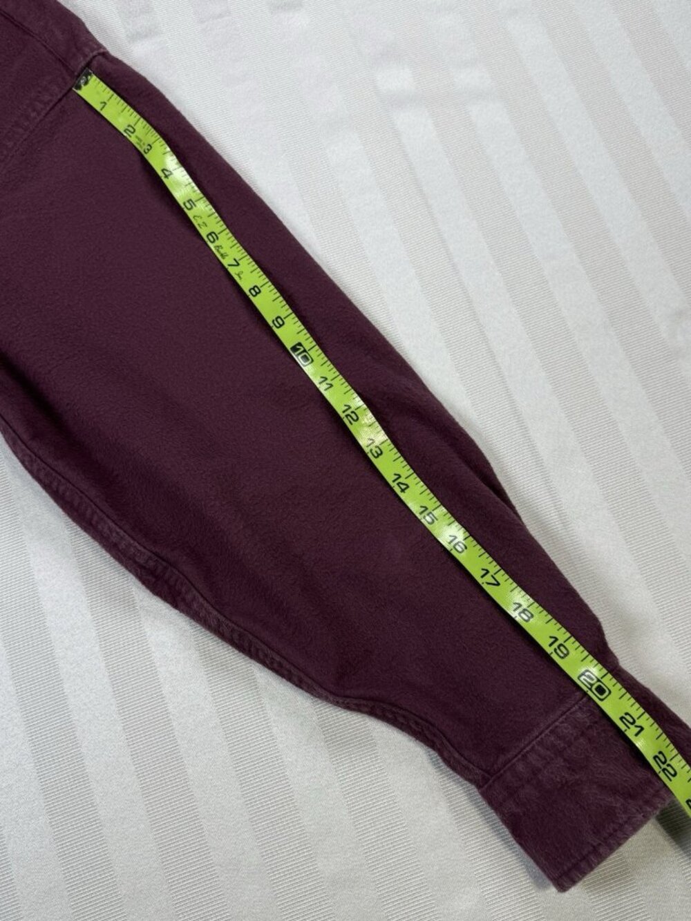 Vintage LL Bean Chamois Cloth Shirt Women’s 16 Burgundy Button Front USA 1993 - Picture 7 of 16